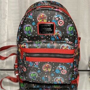 Loungefly Mini Backpack Marvel Tattoo Print